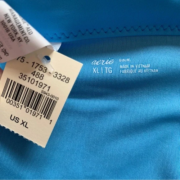 Aerie Size XL Bikini Set Scoop Top + Bikini Bottom Ocean Blue NWT - Picture 15 of 17